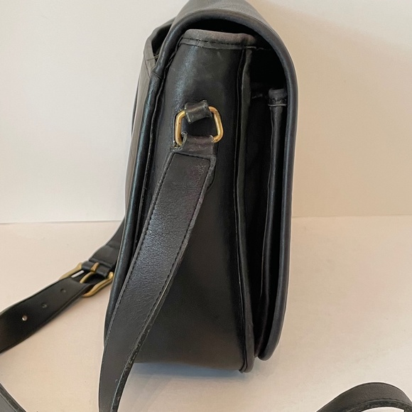 Vintage COACH Ranch Bag Black Glove Tanned Leather USA 9852 Rare - Picture 6 of 15